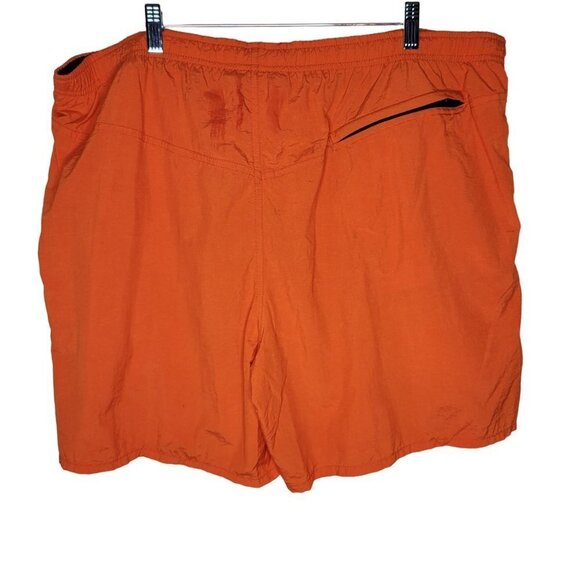 Speedo Men's XL Mesh Lined Pockets Elastic Tie Waist Orange Swim Trunks Shorts - Picture 10 of 10